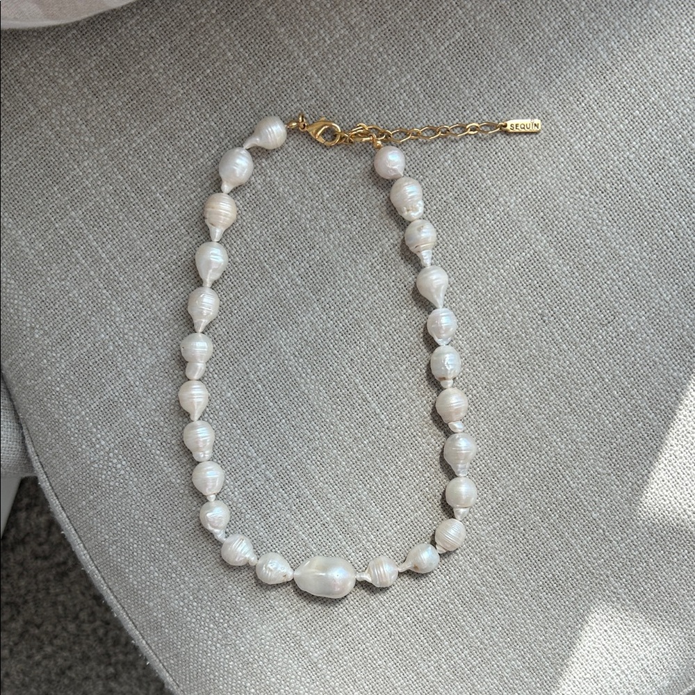 Sequin Jewelry Pearl Choker Necklace